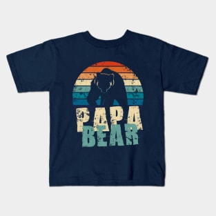 Mens papa bear funny Kids T-Shirt